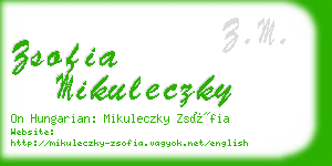 zsofia mikuleczky business card